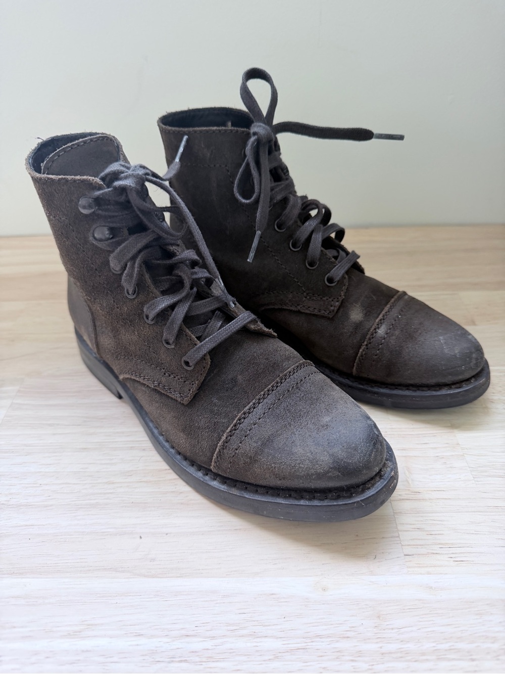 Thursday Boot Co. Captain Women’s Boots 6 | Dark Brown Leather Lace-Up Combat